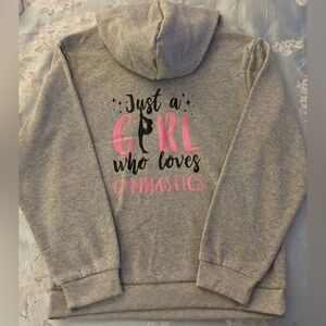 Gymnastics Themed Gray Hoodie